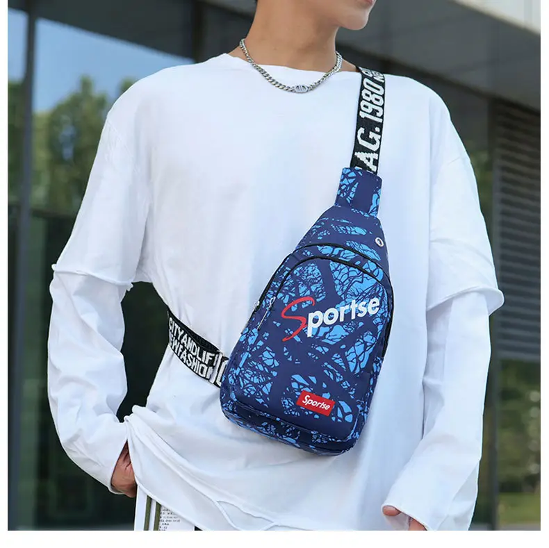 Men Floral Korean Style Chest Bag Shoulder Messenger — feature 13