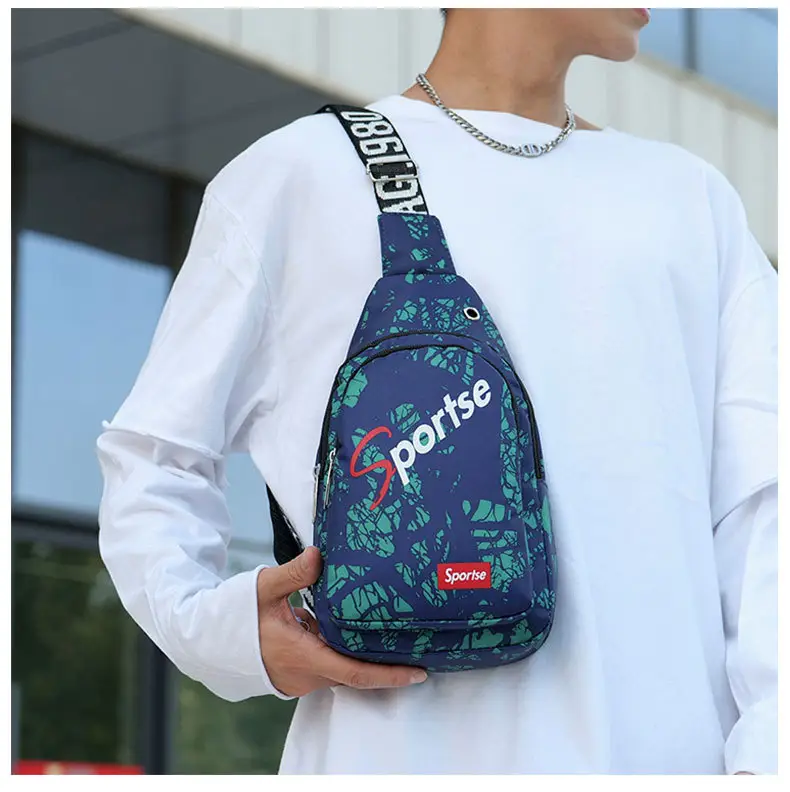 Men Floral Korean Style Chest Bag Shoulder Messenger — feature 16