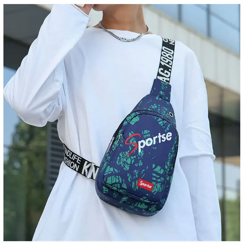 Men Floral Korean Style Chest Bag Shoulder Messenger — feature 17