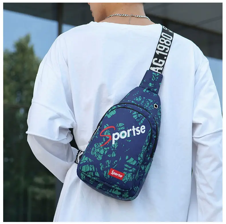 Men Floral Korean Style Chest Bag Shoulder Messenger — feature 18