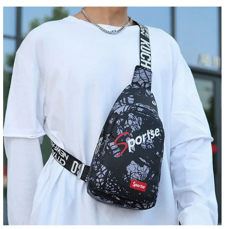 Men Floral Korean Style Chest Bag Shoulder Messenger — feature 19