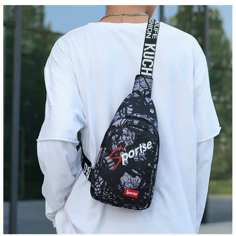Men Floral Korean Style Chest Bag Shoulder Messenger — feature 20