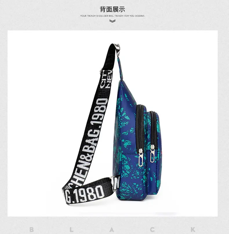 Men Floral Korean Style Chest Bag Shoulder Messenger — feature 23