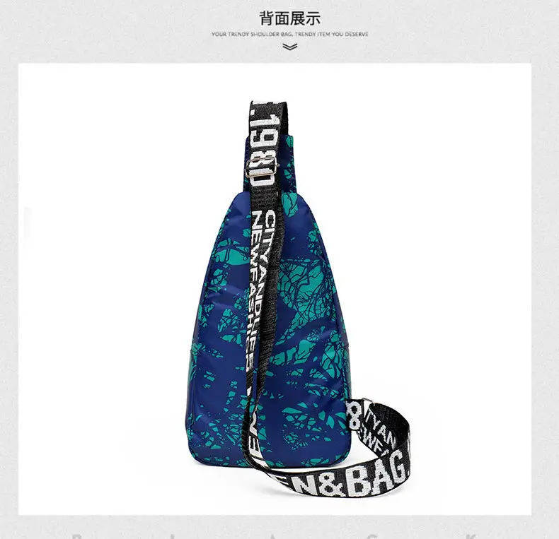 Men Floral Korean Style Chest Bag Shoulder Messenger — feature 24