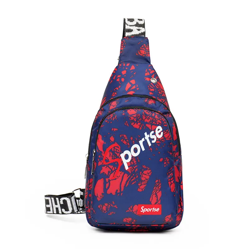 Men Floral Korean Style Chest Bag Shoulder Messenger - Image 3