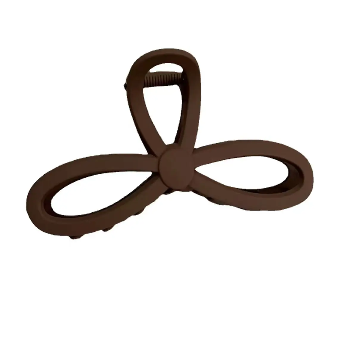 Milk Curry Color Frosted Bow Hair Clip Large Grab - Image 9