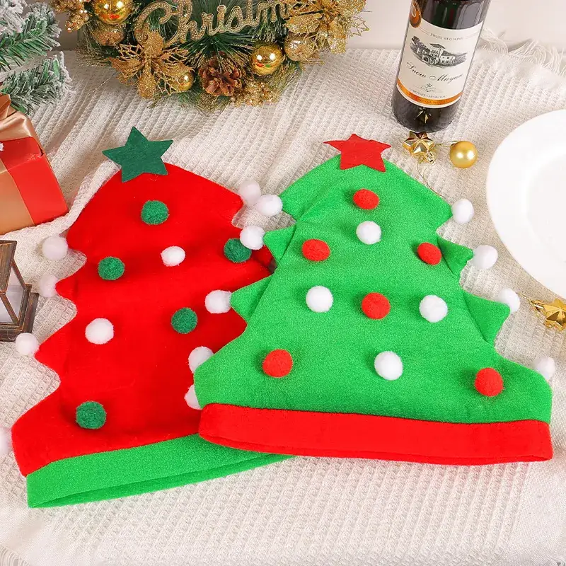 Cangyan Red Green Christmas Tree Hats 2023 - Image 4