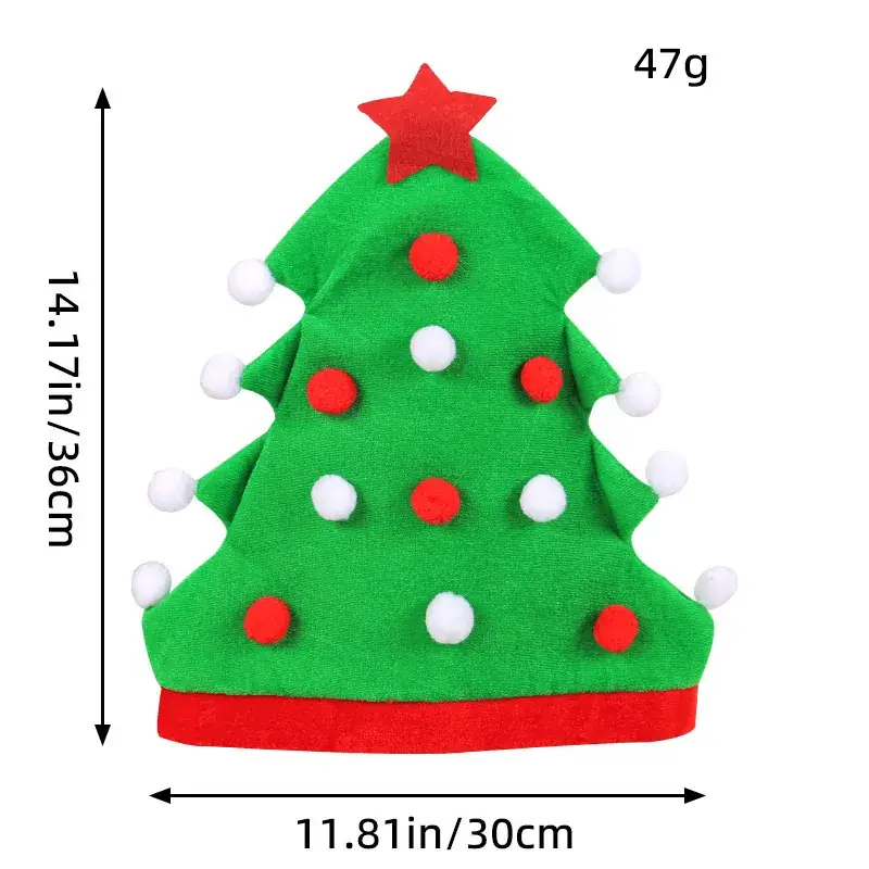 Cangyan Red Green Christmas Tree Hats 2023 - Image 5