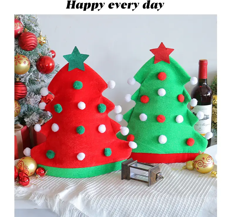 Cangyan Red Green Christmas Tree Hats 2023 — feature 1