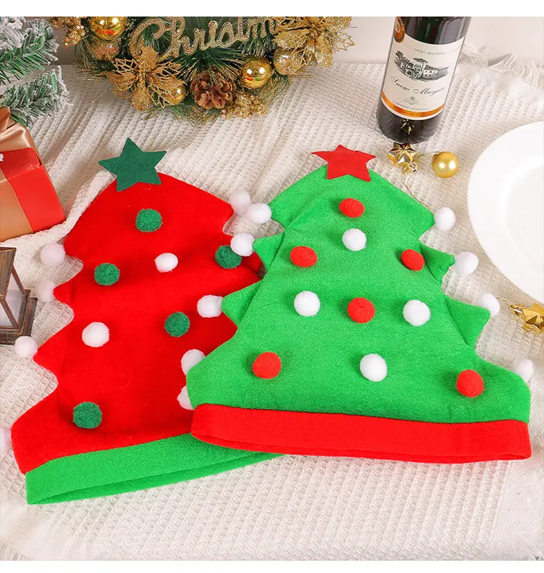 Cangyan Red Green Christmas Tree Hats 2023 — feature 5