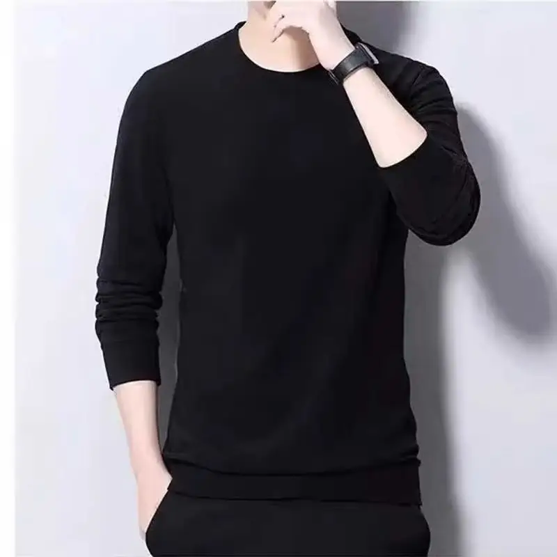 Men's Grey Fleece Lined T-Shirt Plus Size — feature 15