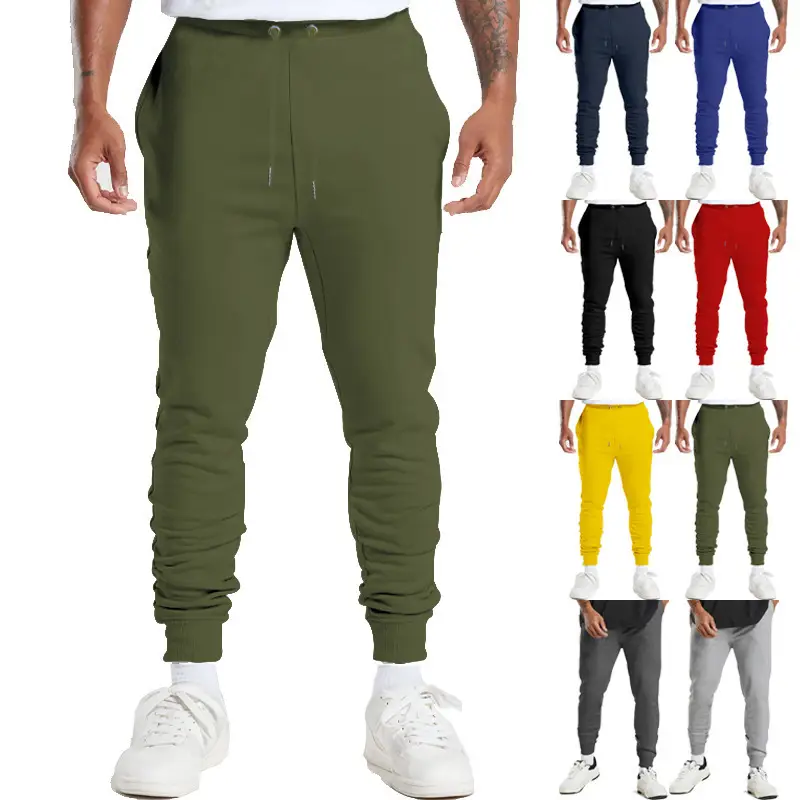 Men's Olive Green Slim Fit Jogger Pants - Image 9