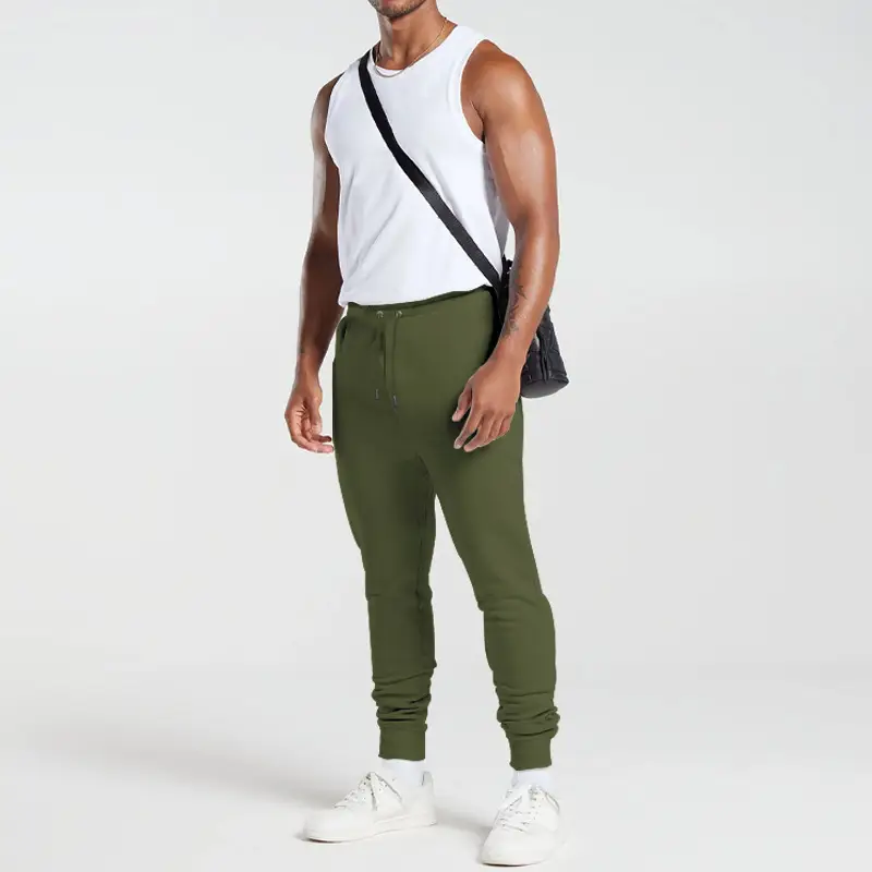 Men's Olive Green Slim Fit Jogger Pants — feature 31