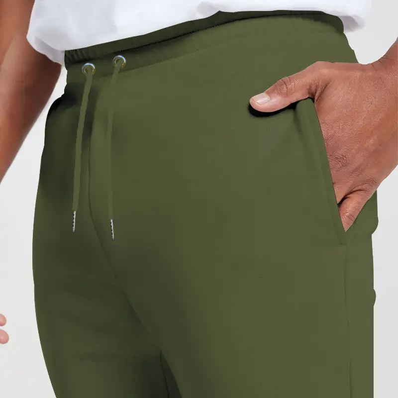 Men's Olive Green Slim Fit Jogger Pants — feature 34