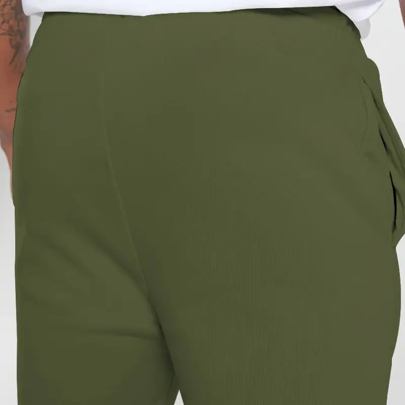Men's Olive Green Slim Fit Jogger Pants — feature 35
