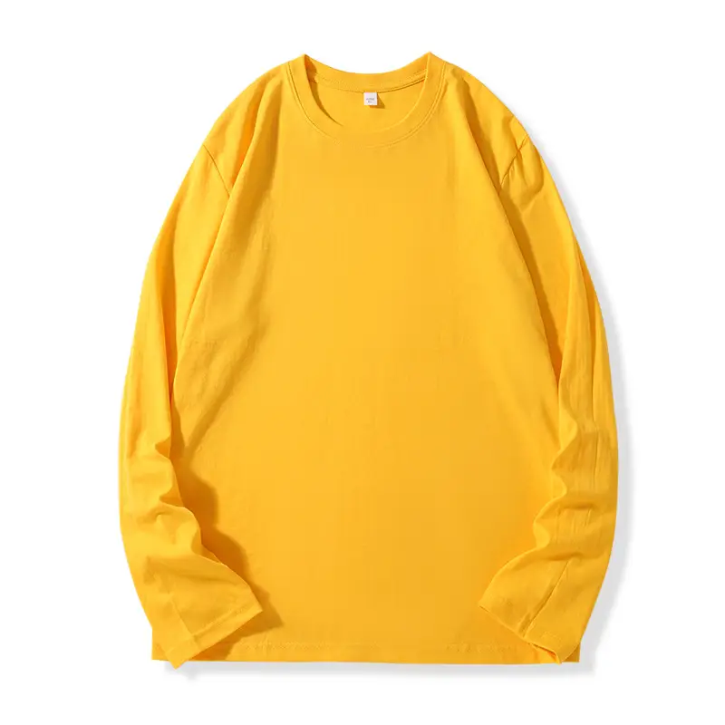 180g Combed Cotton Yellow Long Sleeve Sweatshirt - Image 11