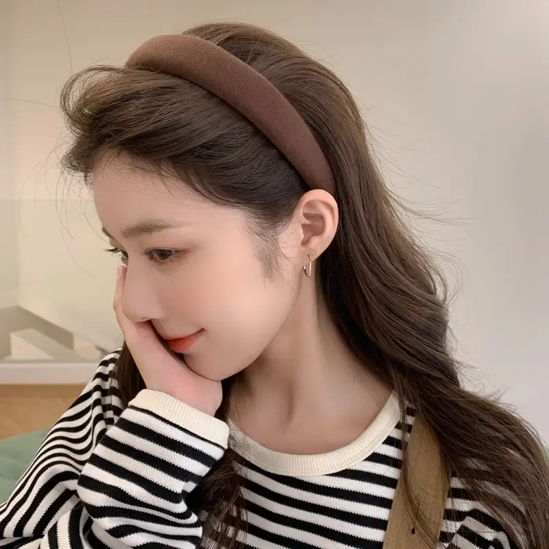 Brown Velvet Skull Top Headband for Women — feature 55