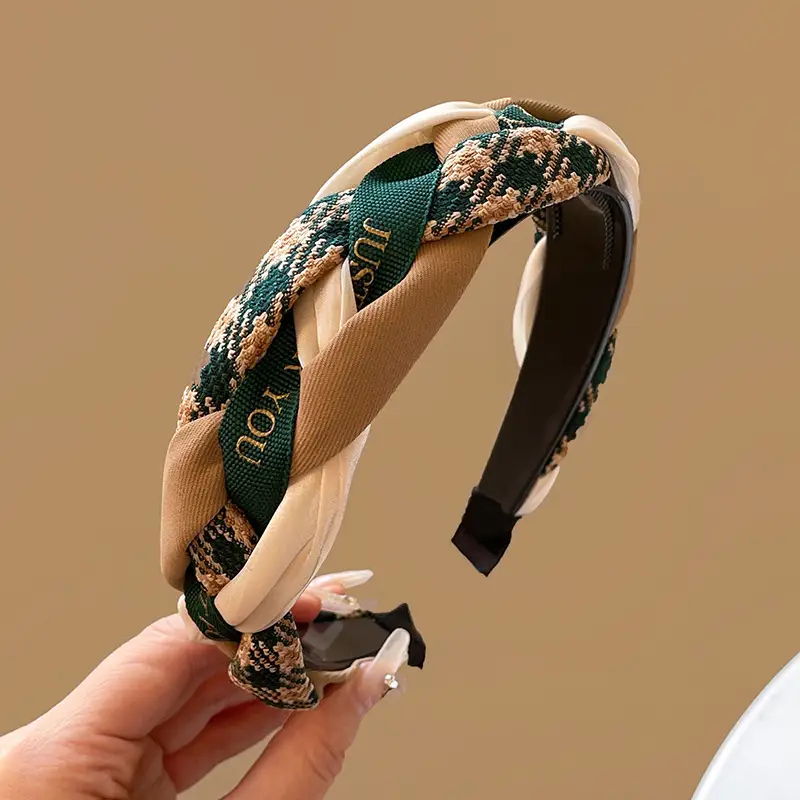 Brown Velvet Skull Top Headband for Women