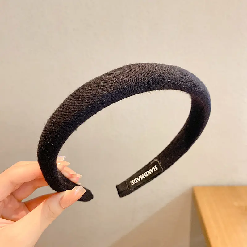 Brown Velvet Skull Top Headband for Women