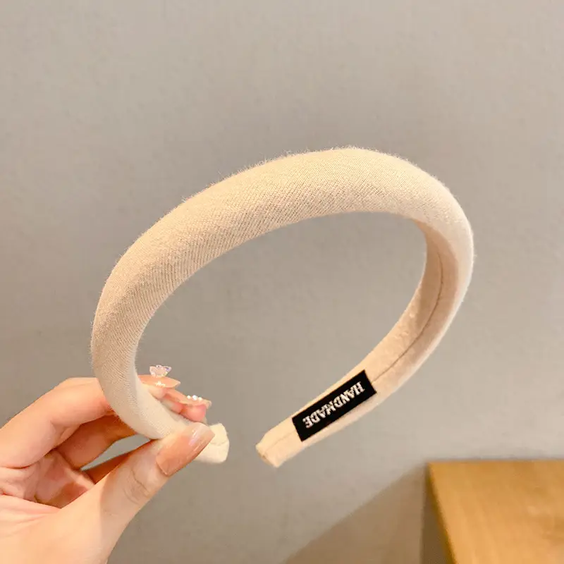 Brown Velvet Skull Top Headband for Women