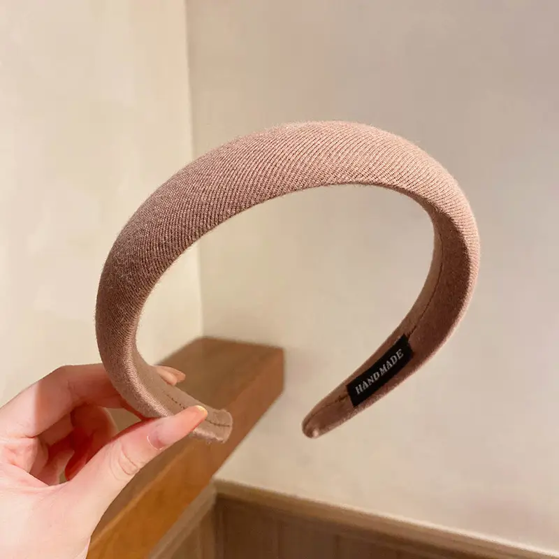 Brown Velvet Skull Top Headband for Women