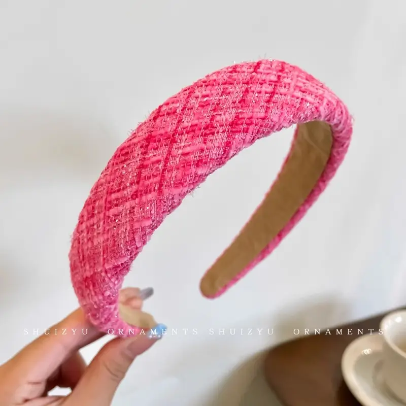 Brown Velvet Skull Top Headband for Women