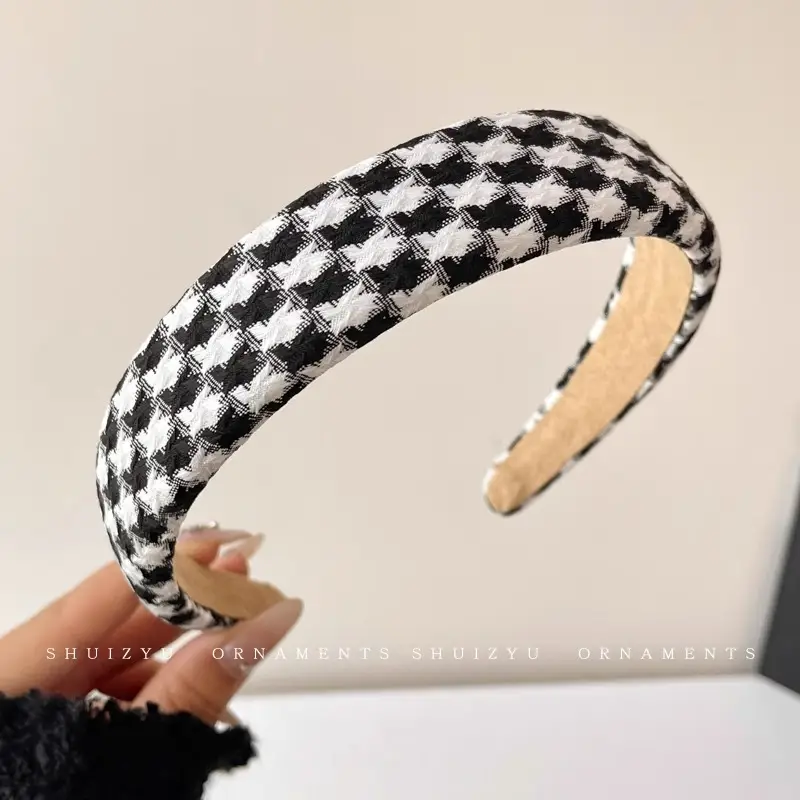 Brown Velvet Skull Top Headband for Women