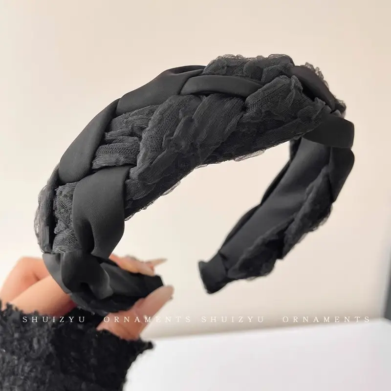 Brown Velvet Skull Top Headband for Women