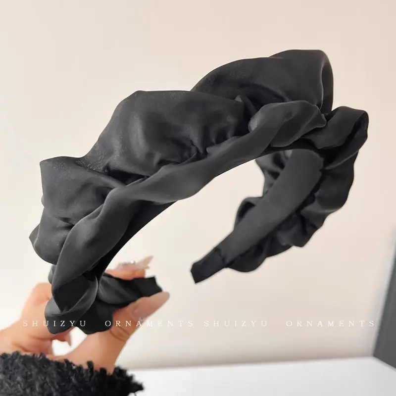 Brown Velvet Skull Top Headband for Women