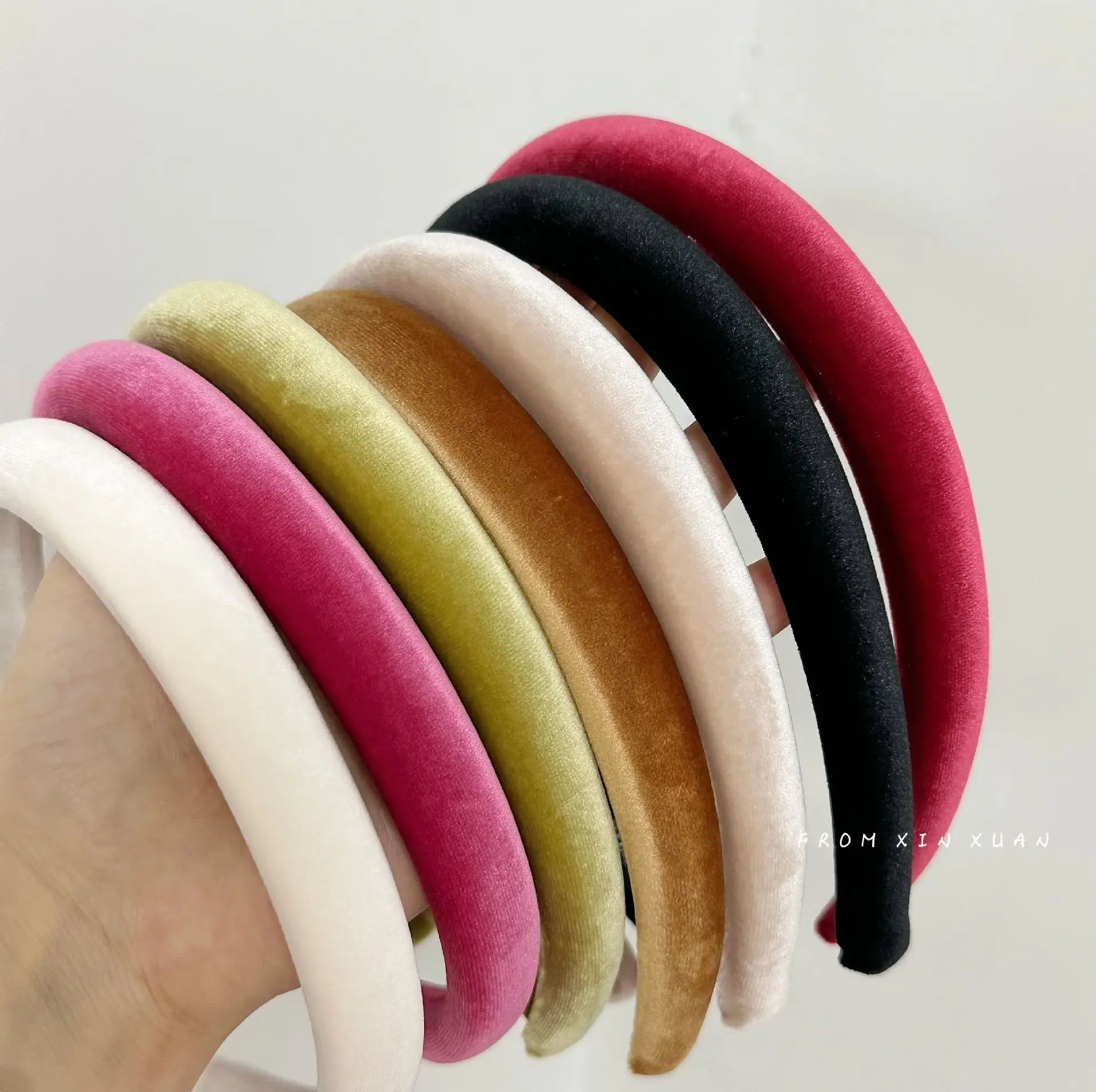 Retro Velvet Skull Top Hair Bands for Women