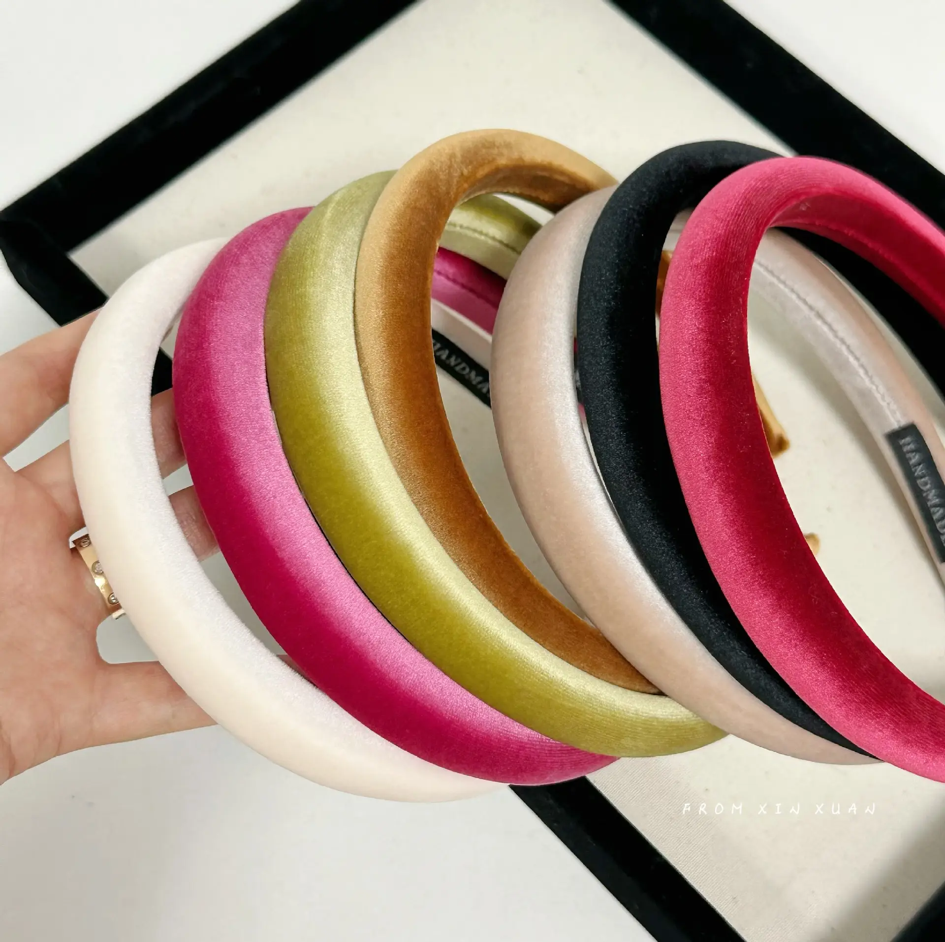 Retro Velvet Skull Top Hair Bands for Women