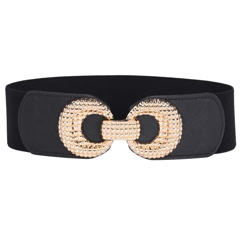 Elastic Belt with 8-Shaped Buckle Brown - Image 9