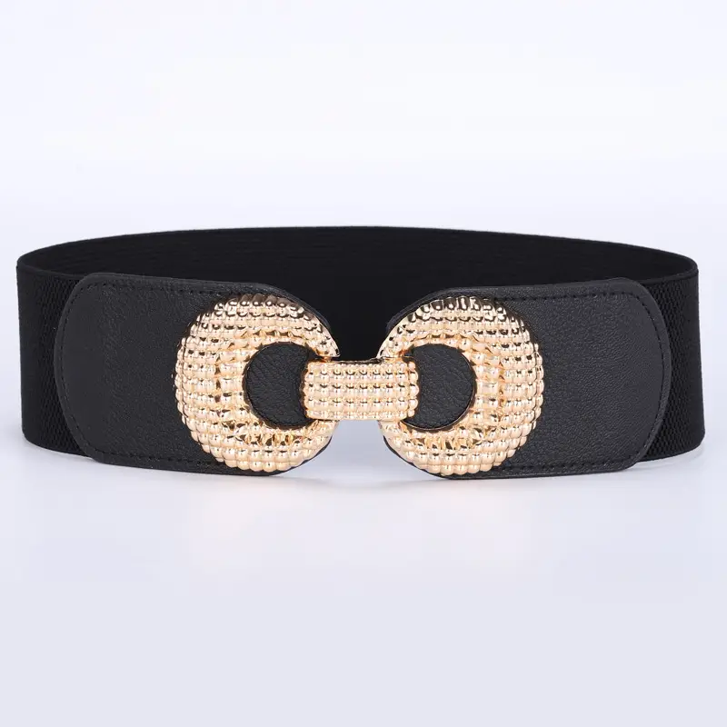 Elastic Belt with 8-Shaped Buckle Brown