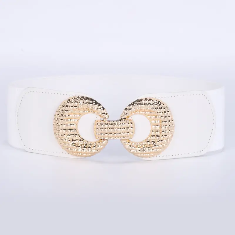 Elastic Belt with 8-Shaped Buckle Brown - Image 2