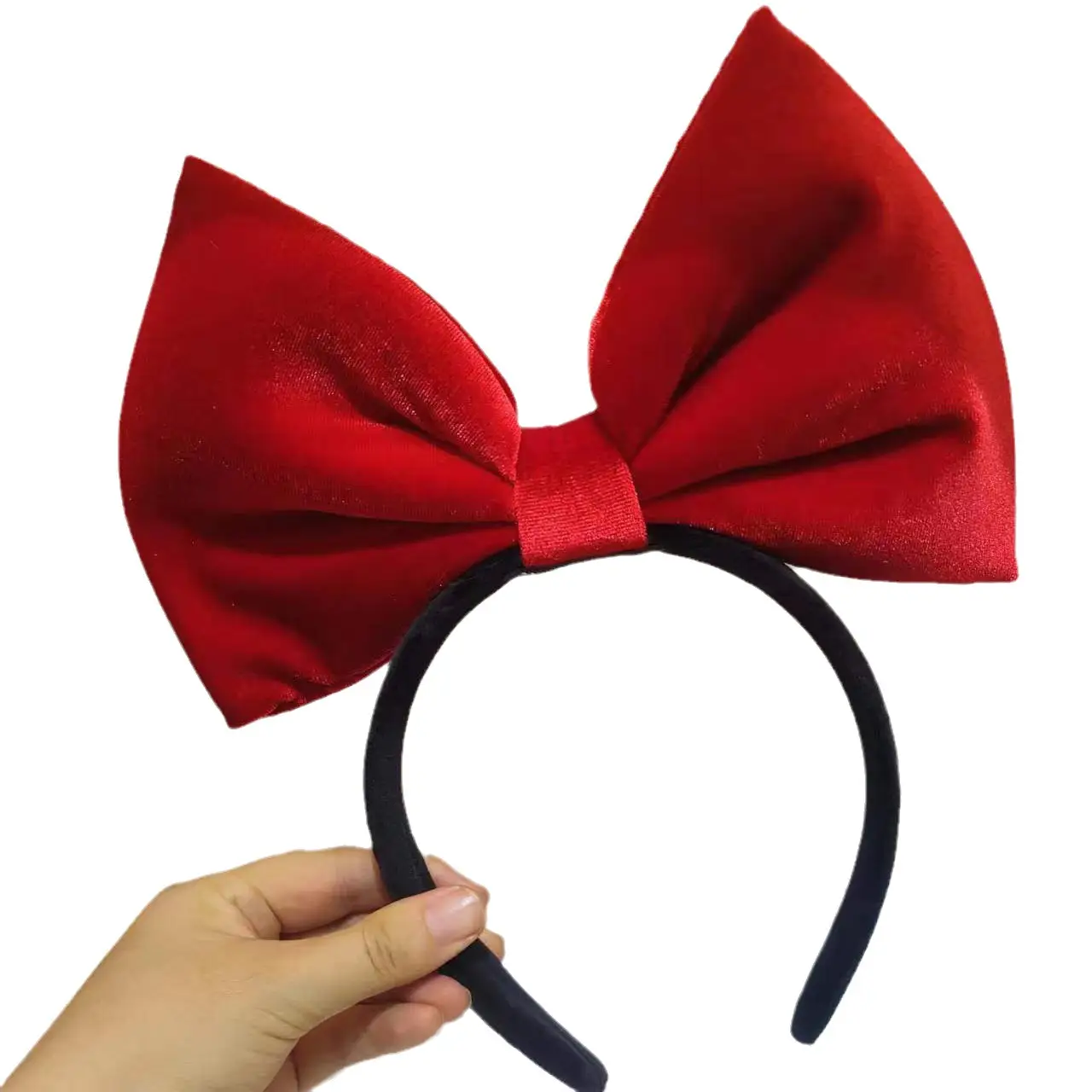 Red Velvet Bow Princess Headband for Girls