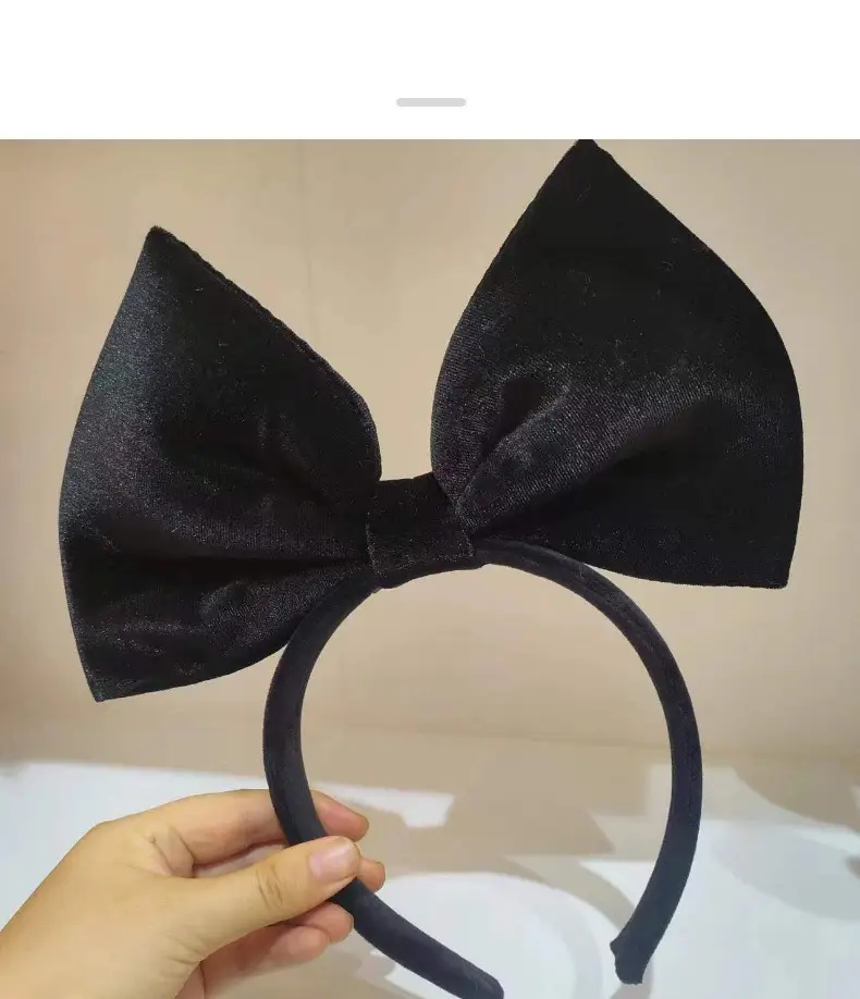 Red Velvet Bow Princess Headband for Girls — feature 3