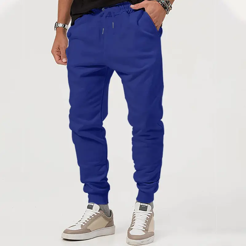 Men's Black Jogger Pants with Drawstring Waist - Image 10