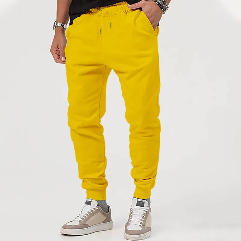Men's Black Jogger Pants with Drawstring Waist - Image 12