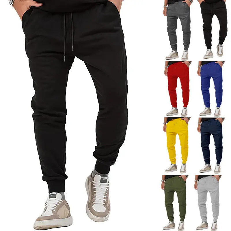 Men's Black Jogger Pants with Drawstring Waist — feature 2