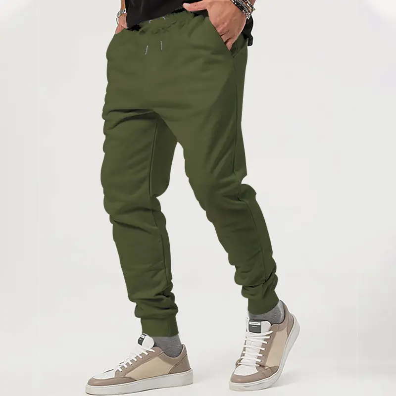 Men's Black Jogger Pants with Drawstring Waist — feature 25