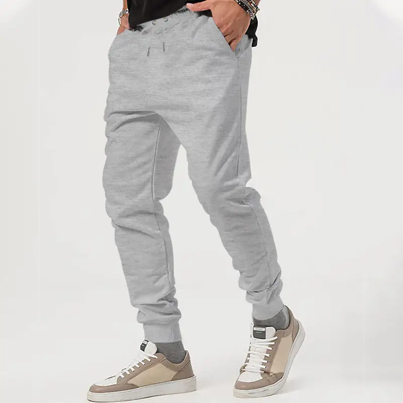 Men's Black Jogger Pants with Drawstring Waist — feature 30