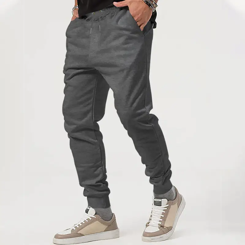 Men's Black Jogger Pants with Drawstring Waist — feature 31