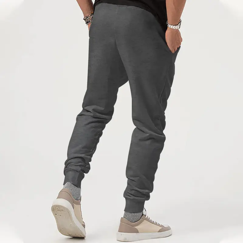 Men's Black Jogger Pants with Drawstring Waist — feature 33