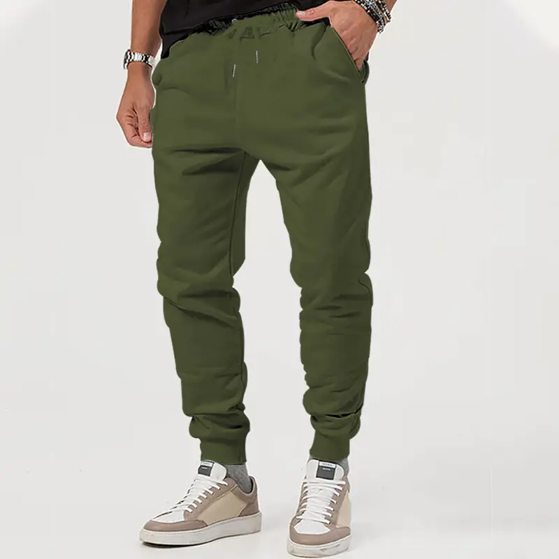 Men's Black Jogger Pants with Drawstring Waist - Image 6