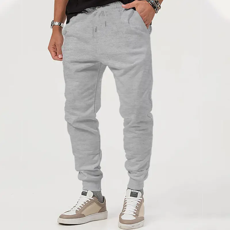 Men's Black Jogger Pants with Drawstring Waist - Image 7