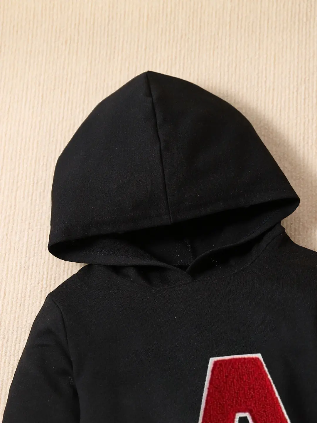 Foreign trade wholesale girls letter A long sleeve sweater two-piece children girls spring and autumn hooded pullover suit - Image 4