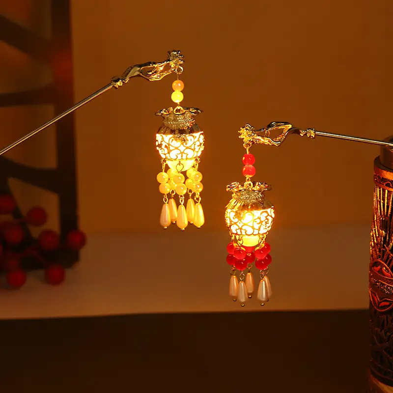 Luminous Jade Rabbit Palace Hairpin for Women - Image 9