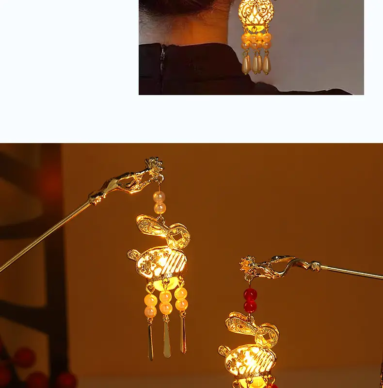 Luminous Jade Rabbit Palace Hairpin for Women — feature 11