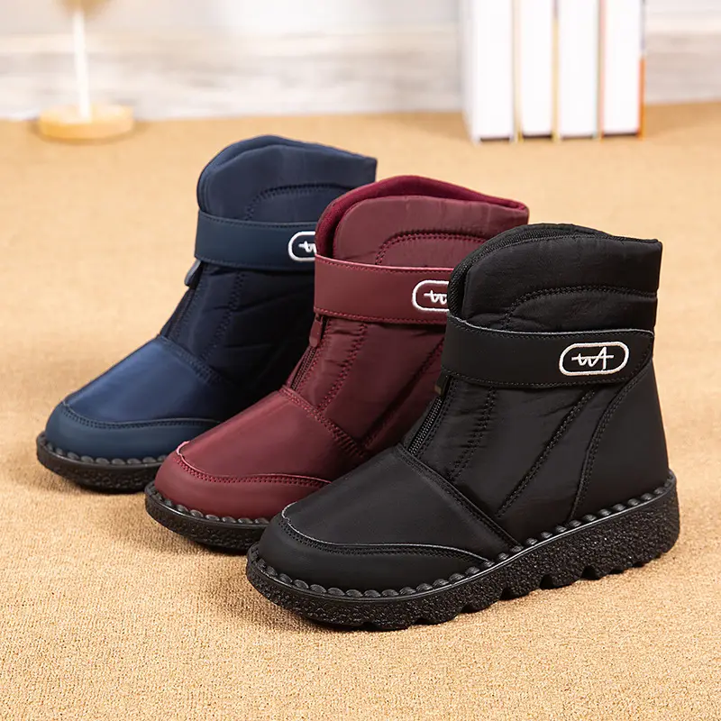 Foreign trade New plus size snow boots Women's fleece-lined warm cotton shoes waterproof non-slip women's boots