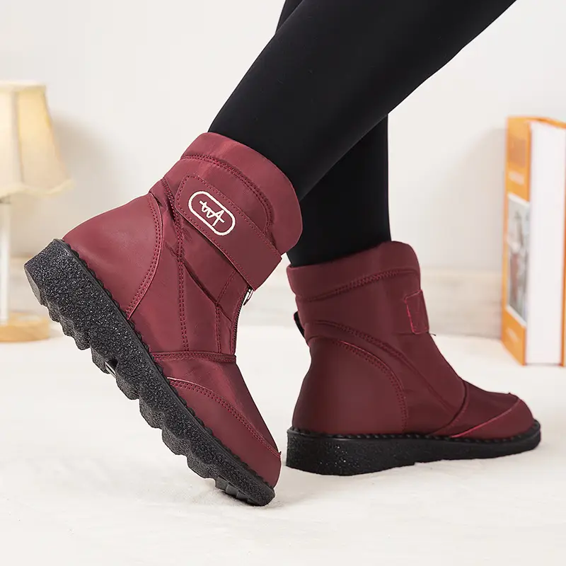Foreign trade New plus size snow boots Women's fleece-lined warm cotton shoes waterproof non-slip women's boots